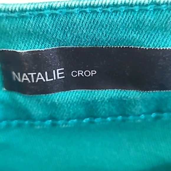 Kut from the Kloth Capri 96% Cotton Denim Stretch Teal Green 6 - Picture 6 of 8